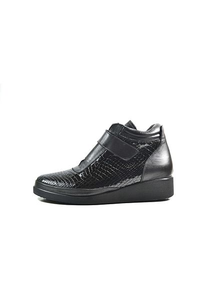 Beety 22bk137.180 Γνήσιο δέρμα Μαύρο Velcro Ορθοπεδικές Γυναικείες Μητρικές Μπότες