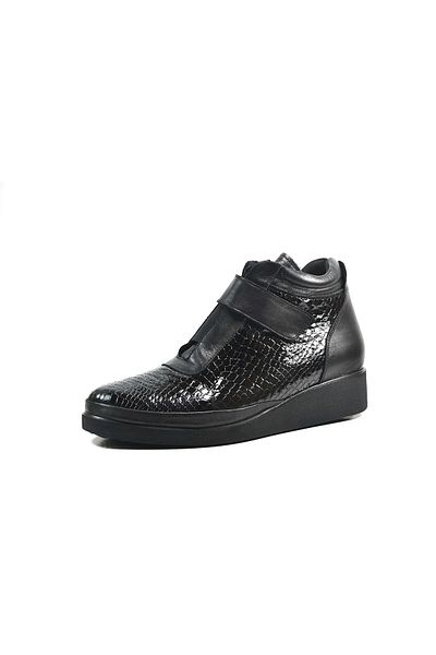 Beety 22bk137.180 Γνήσιο δέρμα Μαύρο Velcro Ορθοπεδικές Γυναικείες Μητρικές Μπότες
