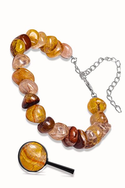 Tesbih Atölyesi Certified Orange Agate Stone Natural Stone Bracelet