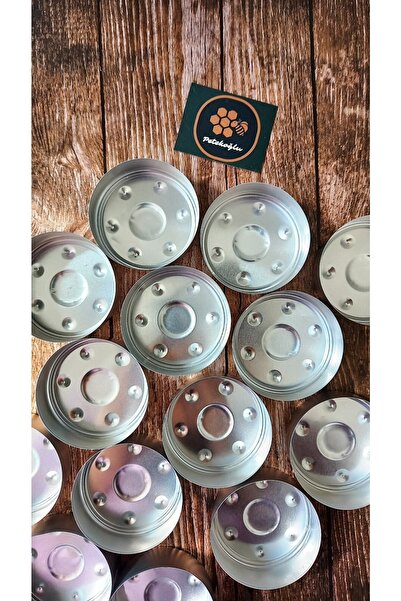 Petekoğlu (10 Adet) Boş Alüminyum Tealight Kabı Maxi Boy 5.7x 2.2 Cm