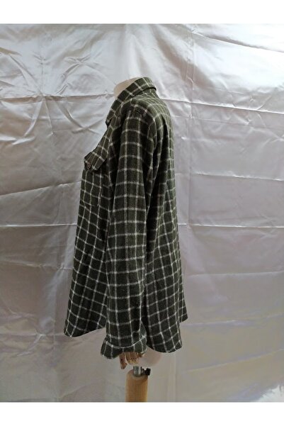 Noksivya Kareli Haki Gri Gömlek