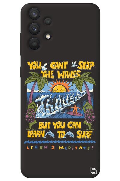 WANNA PROTECT Samsung A23 4g Black Premium Velvet Inside Waves Patterned Sili...