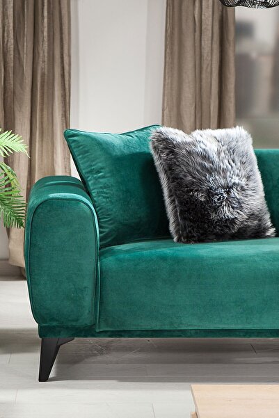 Modalife Milano Üçlü Kanepe - Zümrüt Yeşili