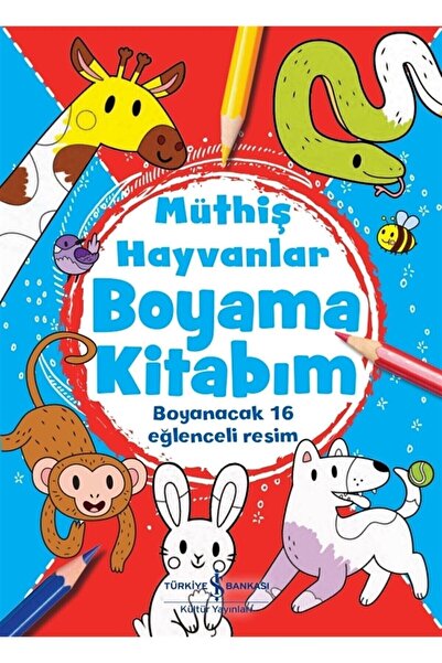 TÜRKİYE İŞ BANKASI KÜLTÜR YAYINLARI My Awesome Animals Coloring Book Business...