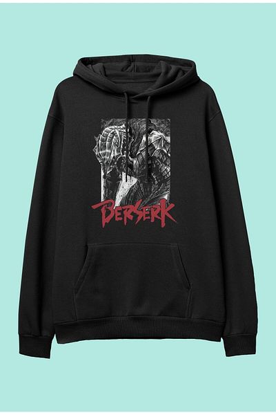 Joza Outdoors Hanorac cu glugă cu glugă cu imprimeu Berserk Anime Design oversize