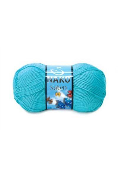 NAKO Satin 5-Piece Hand Knitting Thread Turquoise 3323