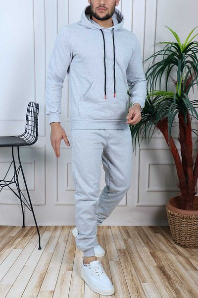 golden toptan Gray Three Thread Tracksuit Set