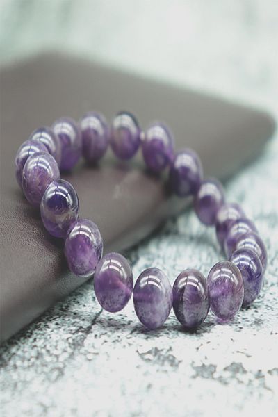 NehirTaş Certified Natural a Quality Amethyst Bracelet