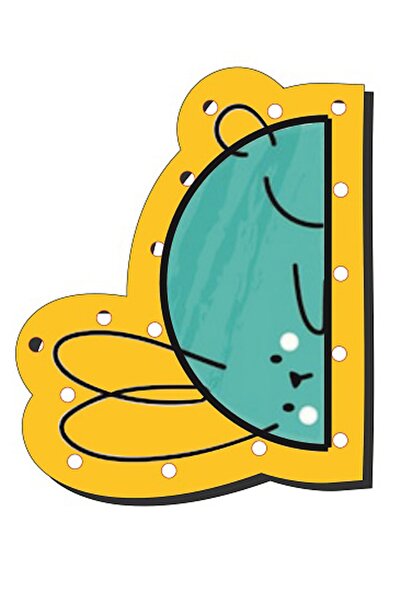 eryatex Ahşap Oyuncak Montessori Ip Geçirme Eğitici Oyuncak Delikli Renkli El Kas Zeka Geliştirici Oyuncak