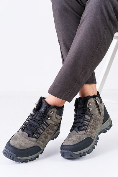 SadiasSpyder Ανδρικές μπότες Shearling με φερμουάρ Ανθεκτικές στο κρύο 36-47