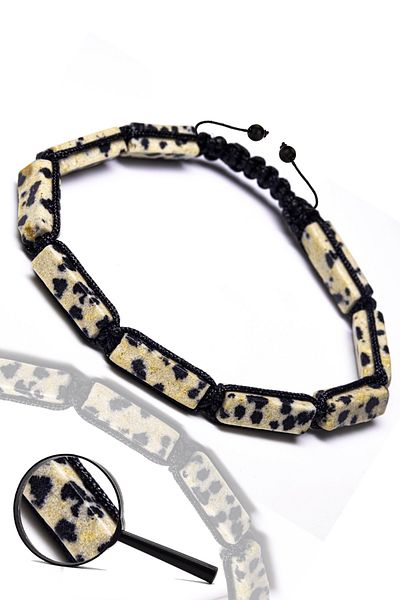 Tesbih Atölyesi Certified Quail Jasper Natural Stone Bracelet