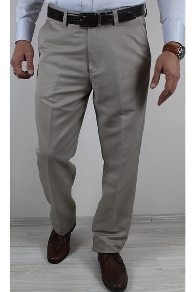 Bilgiçler Ανδρικό λινό παντελόνι Classic Cut Grey Markus