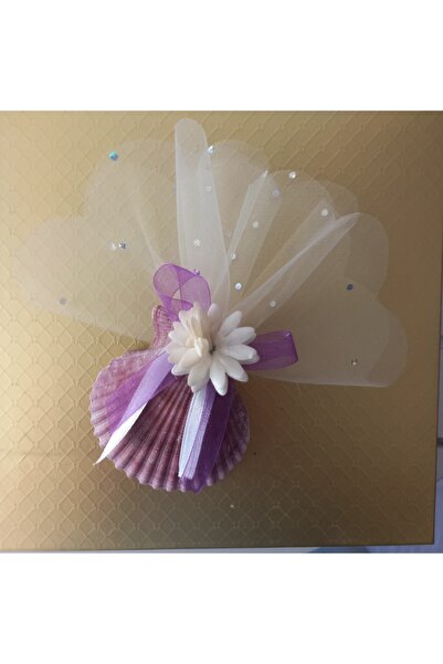 Helvacıoğlu Çikolata Doğal Lila Renk Magnetli Deniz Kabuğu Nikah, Nişan, Kına...