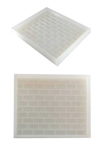 Nana Minyatür Inşaat Maketleri Için Pürüzlü Hazır Duvar Silikon Kalıp