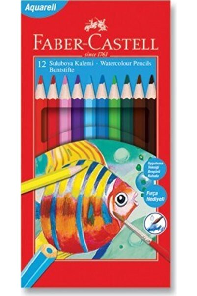 Faber Castell Faber-castell Karton Kutu Aquarell Boya Kalemi 12 Renk