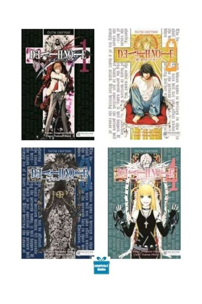 AKILÇELEN YAYINEVİ Hediyeli- Ölüm Defteri 1-2-3-4 Takım (DEATH NOTE 1-2-3-4)