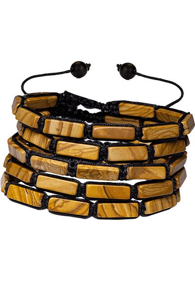 Tesbih Atölyesi Certified Wood Jasper Stone Natural Stone Bracelet
