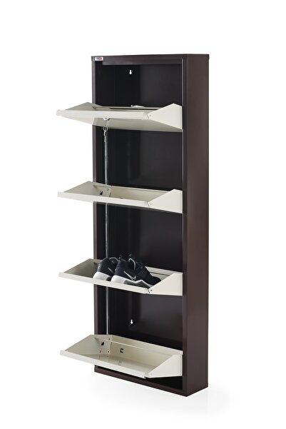 Pratik Metal Ayakkabılık ve Mobilya 4'lü Kilitli Pratik Metal Ayakkabılık (ka...