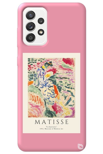 WANNA PROTECT Samsung A33 Pink Premium Velvet Inside Matisse Patterned Silico...