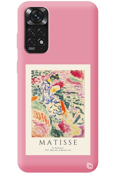 WANNA PROTECT Xiaomi Redmi 10 2022 Pink Premium Velvet Inside Matisse Pattern...