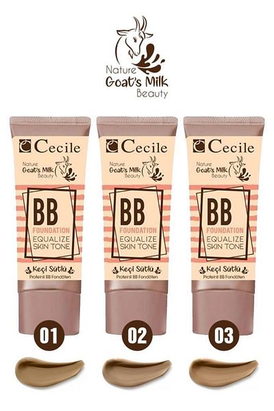 Cecile Goat Milk Bb Foundation Set 01-02-03