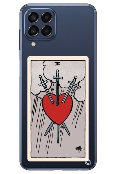 WANNA PROTECT Samsung M22 Clear Premium Tarot Heart Patterned Silicone Phone ...