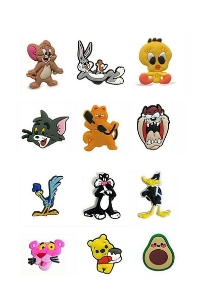 marimari Slipper Ornament Cartoon Characters Set of 12