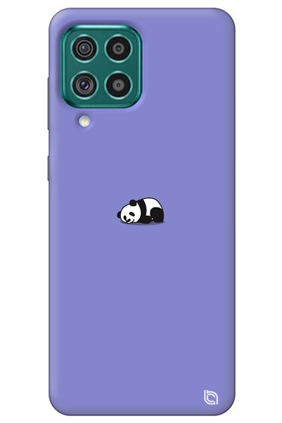 WANNA PROTECT Samsung A22 Lilac Premium Velvet Panda Patterned Silicone Phone...