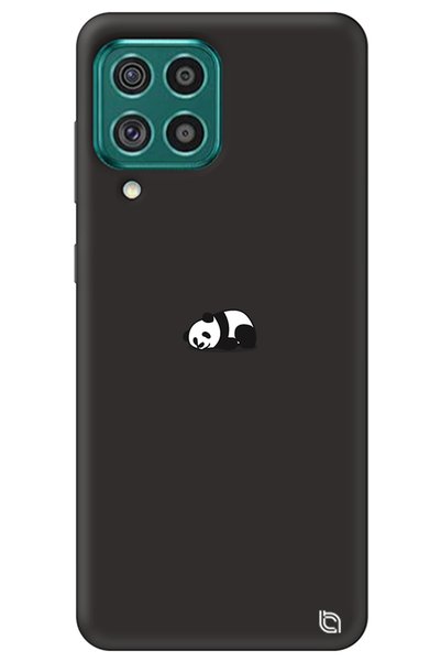 WANNA PROTECT Samsung M53 Black Premium Velvet Panda Patterned Silicone Phone...