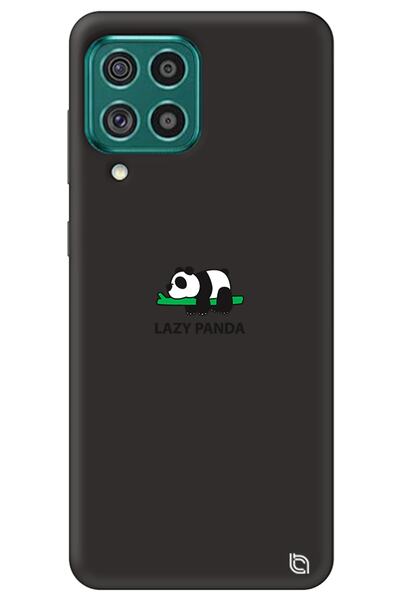 WANNA PROTECT Samsung M32 Black Premium Velvet Panda Patterned Silicone Phone...