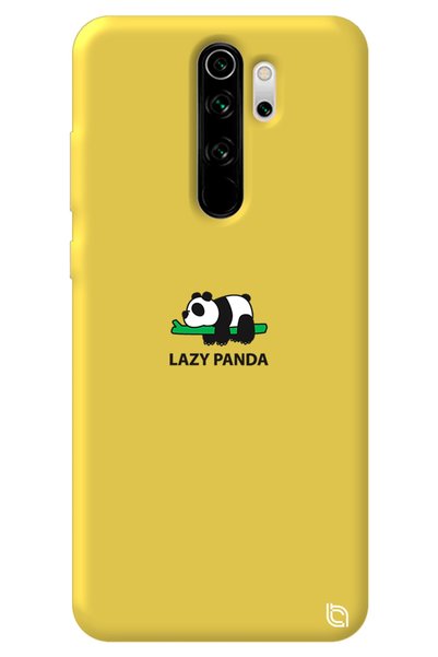 WANNA PROTECT Xiaomi Redmi Note 8 Pro Yellow Premium Velvet Panda Patterned S...