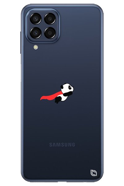 WANNA PROTECT Samsung M22 Clear Premium Flying Panda Pattern Silicone Phone Case