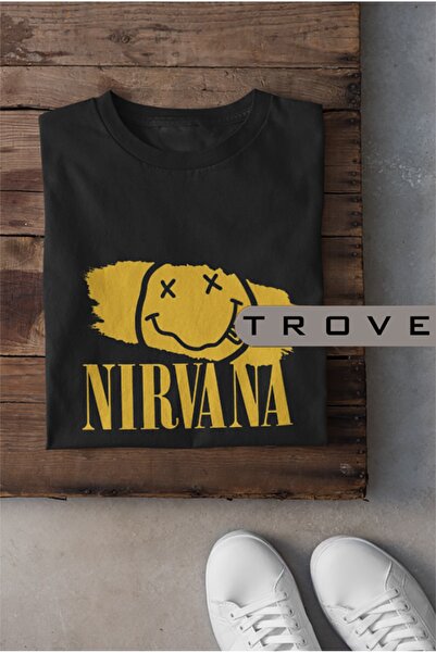 TROVE Tricou unisex femei bărbați Nirvana Grunge Music 1994 100% bumbac impri...