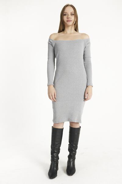 Seise Tekstil Φόρεμα καμιζόλ με μακρυμάνικη λαιμόκοψη