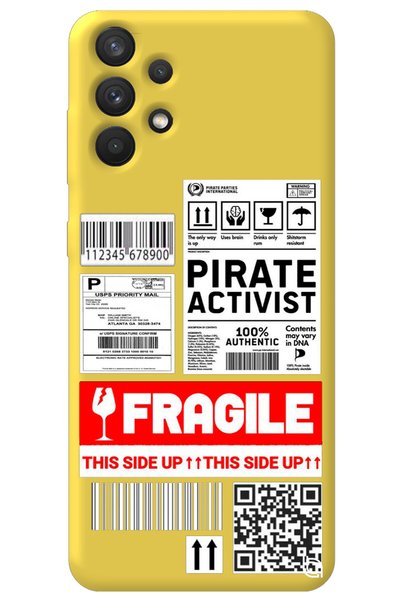 WANNA PROTECT Samsung A13 4g Yellow Premium Velvet Fragile Patterned Silicone...