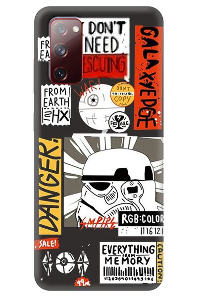 WANNA PROTECT Samsung A03S Black Premium Velvet Danger Patterned Silicone Pho...