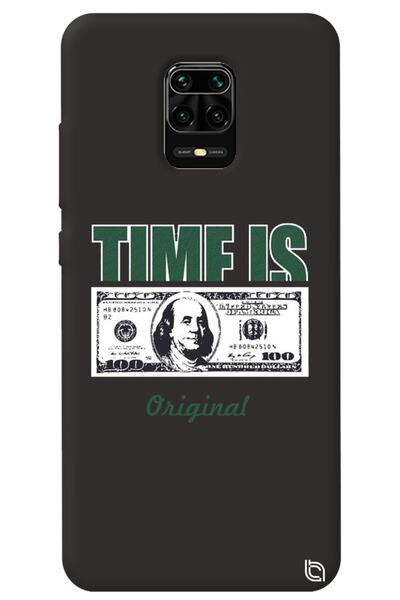 WANNA PROTECT Xiaomi Redmi Note 9 Pro Black Premium Velvet Money Patterned Si...
