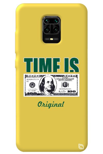 WANNA PROTECT Xiaomi Redmi Note 9S Yellow Premium Velvet Money Patterned Sili...