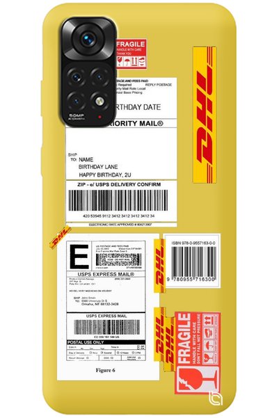 WANNA PROTECT Xiaomi Redmi Note 11S Yellow Premium Velvet Inside Express Patt...