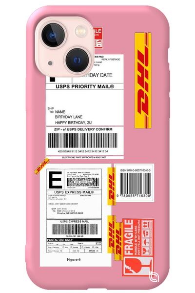 WANNA PROTECT iPhone 13 Pink Premium Velvet Inside Express Patterned Silicone...