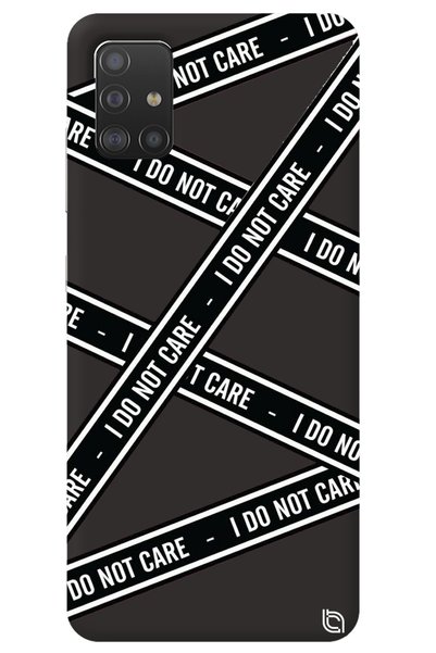 WANNA PROTECT Samsung M51 Black Premium Velvet Inside Dont Care Patterned Sil...