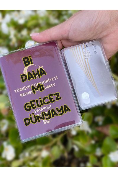 Cekuonline Shall We Come Again? Patterned Universal Transparent Passport Cover Model Suitable for All Country Passports
