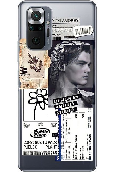 WANNA PROTECT Xiaomi Redmi Note 10 Pro Collage Pattern Patterned Transparent ...