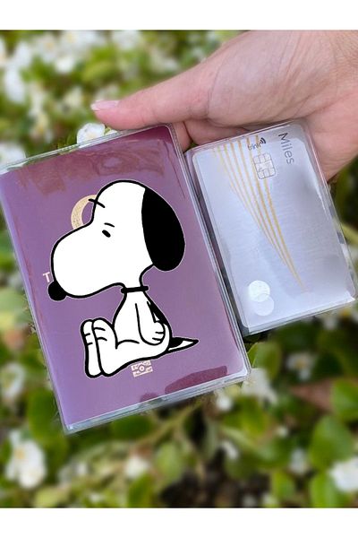 Cekuonline Snoopy Patterned Universal Transparent Passport Case Model Suitable for All Country Passports
