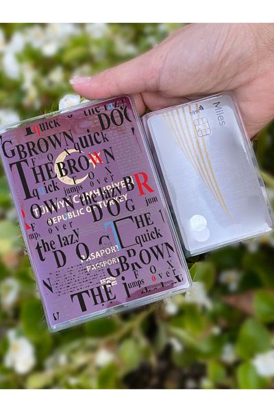 Cekuonline Universal Transparent Passport Cover with Magazine Pattern Suitable for All Country Passports