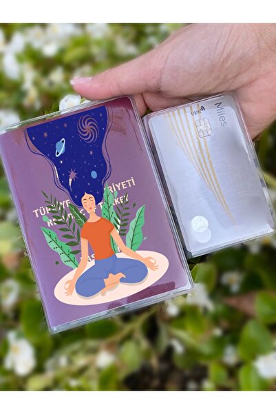 Cekuonline نموذج حافظة جواز سفر شفافة عالمية منقوشة باليوجا مناسبة لجميع جواز...