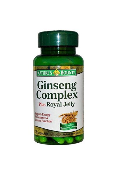 Nature's Bounty Ginseng Complex Plus Royal Jelly Food Supplement 75 Capsules