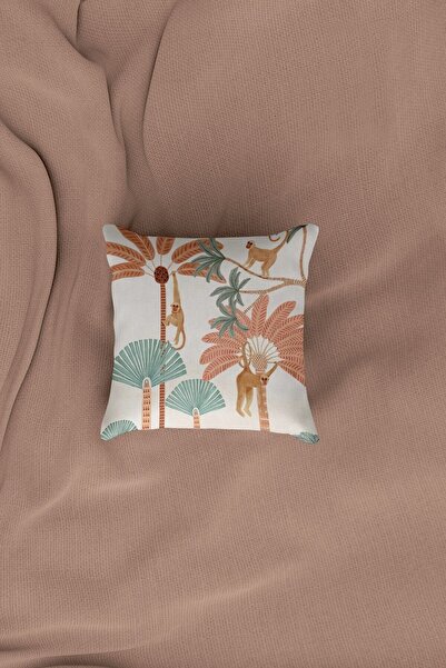 Dekomall Husă de pernă Saffran Three Monkey cu două fețe 191