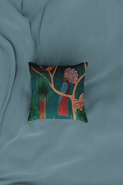 Dekomall Saffran Peacock 204 - Husă de pernă cu două fețe