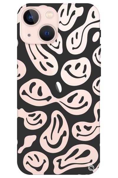WANNA PROTECT iPhone 14 Plus Smile Pattern Silicone Transparent Phone Case